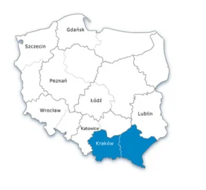 Mapa Polski - oddział południowo-wschodni