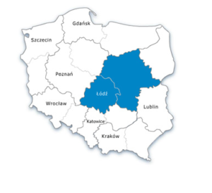Mapa Polski - oddział środkowo-zachodni