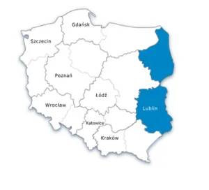 Mapa Polski - oddział wschodni