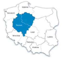 Mapa Polski - oddział zachodni