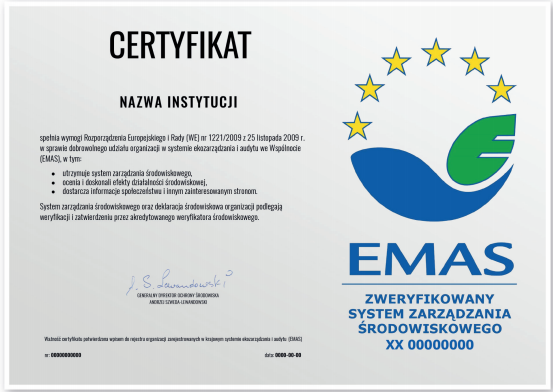 certyfikat EMAS