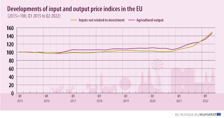 Koszty produkcji rolnej w UE: 2021 - 2022